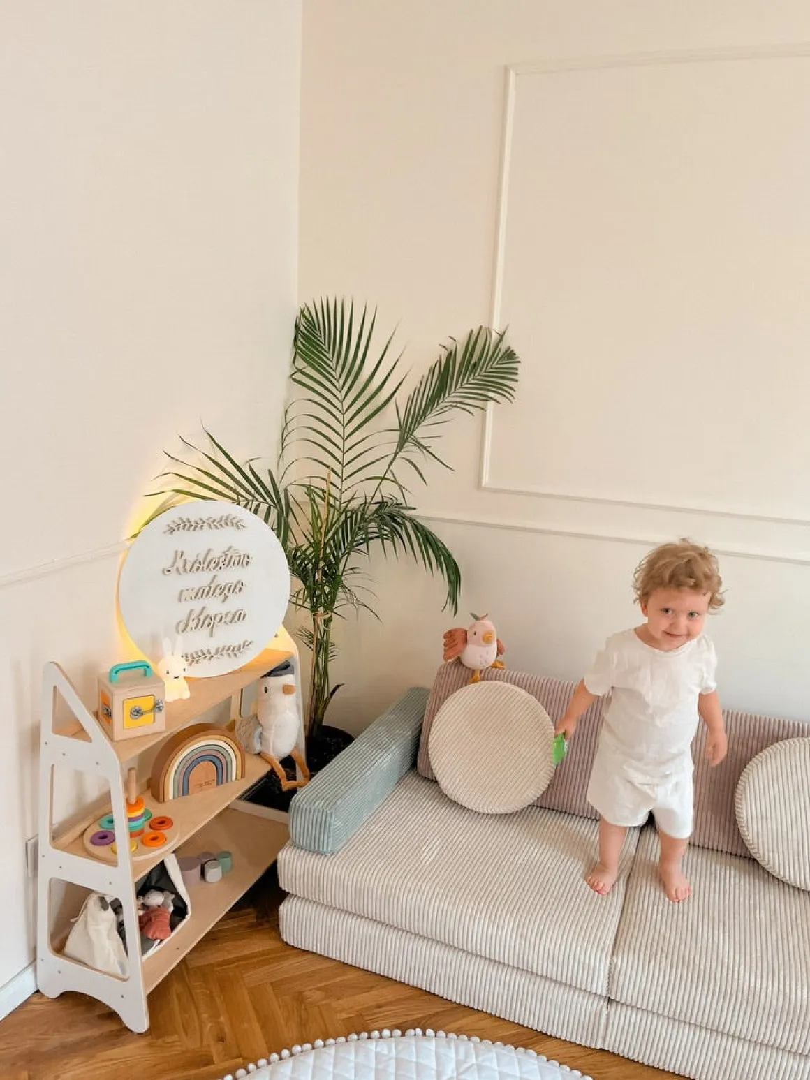 Shappy Play Bygbar Sofa 160x80 cm Kraftig Fløjl, Lollipop