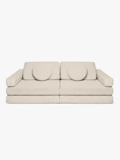 Shappy Play Bygbar Sofa 160x80 cm Kraftig Fløjl, Vanilla