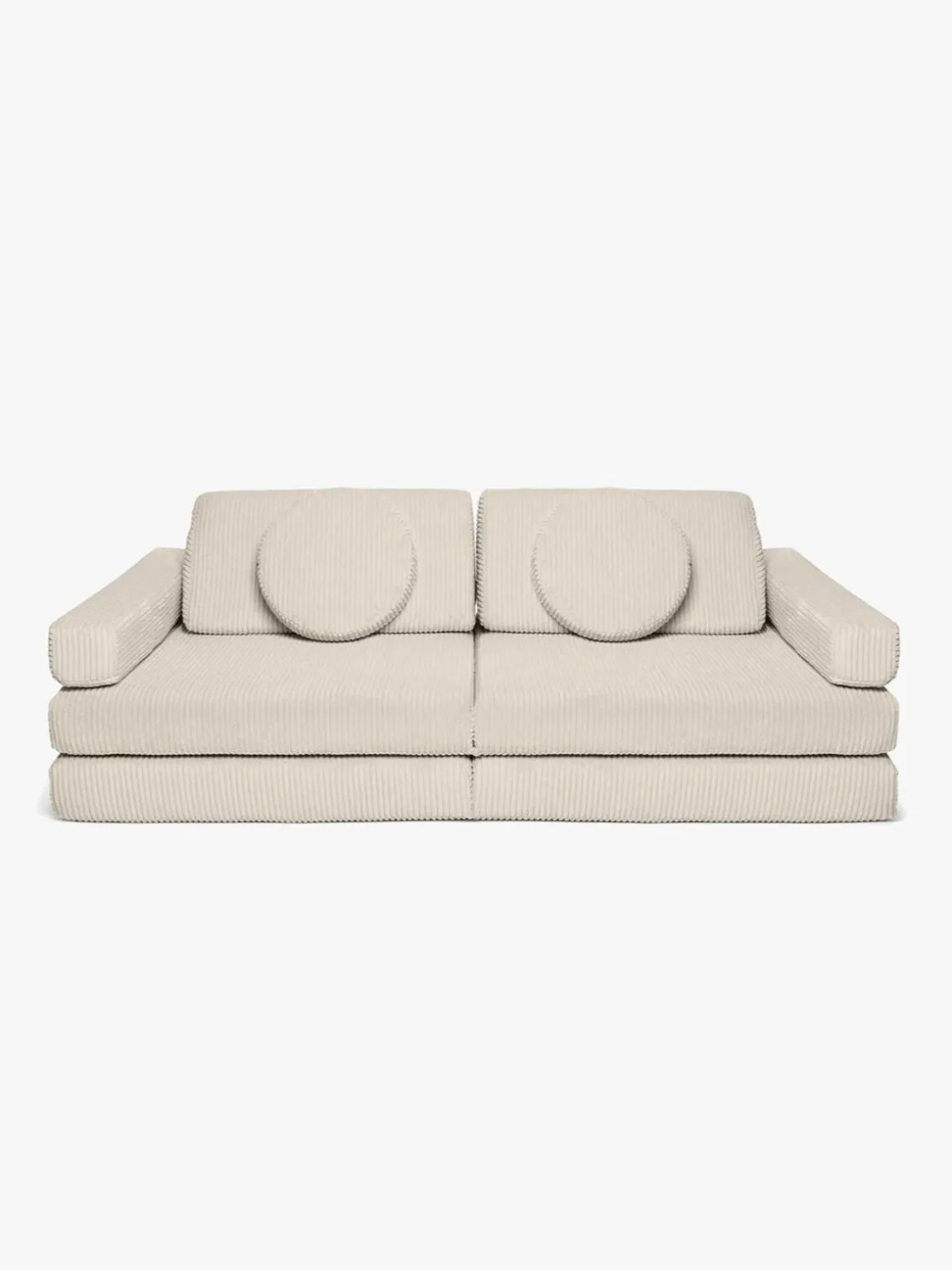 Shappy Play Bygbar Sofa 160x80 cm Kraftig Fløjl, Vanilla