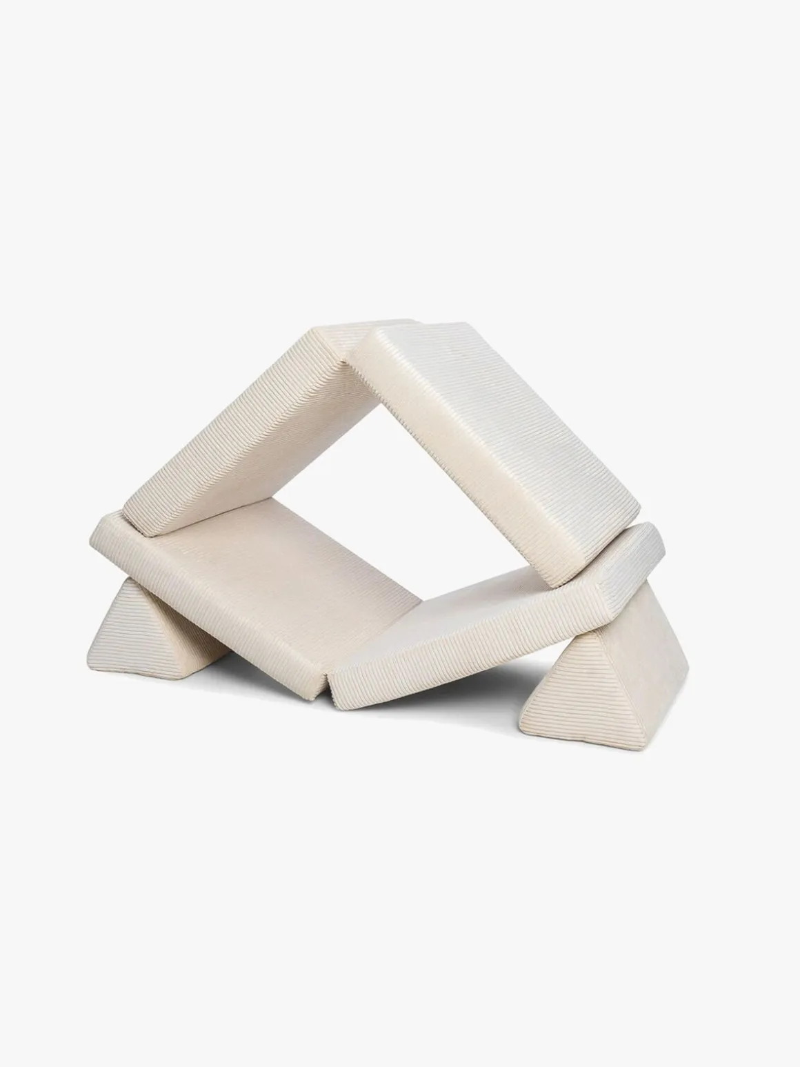 Shappy Play Bygbar Sofa 160x80 cm Kraftig Fløjl, Vanilla