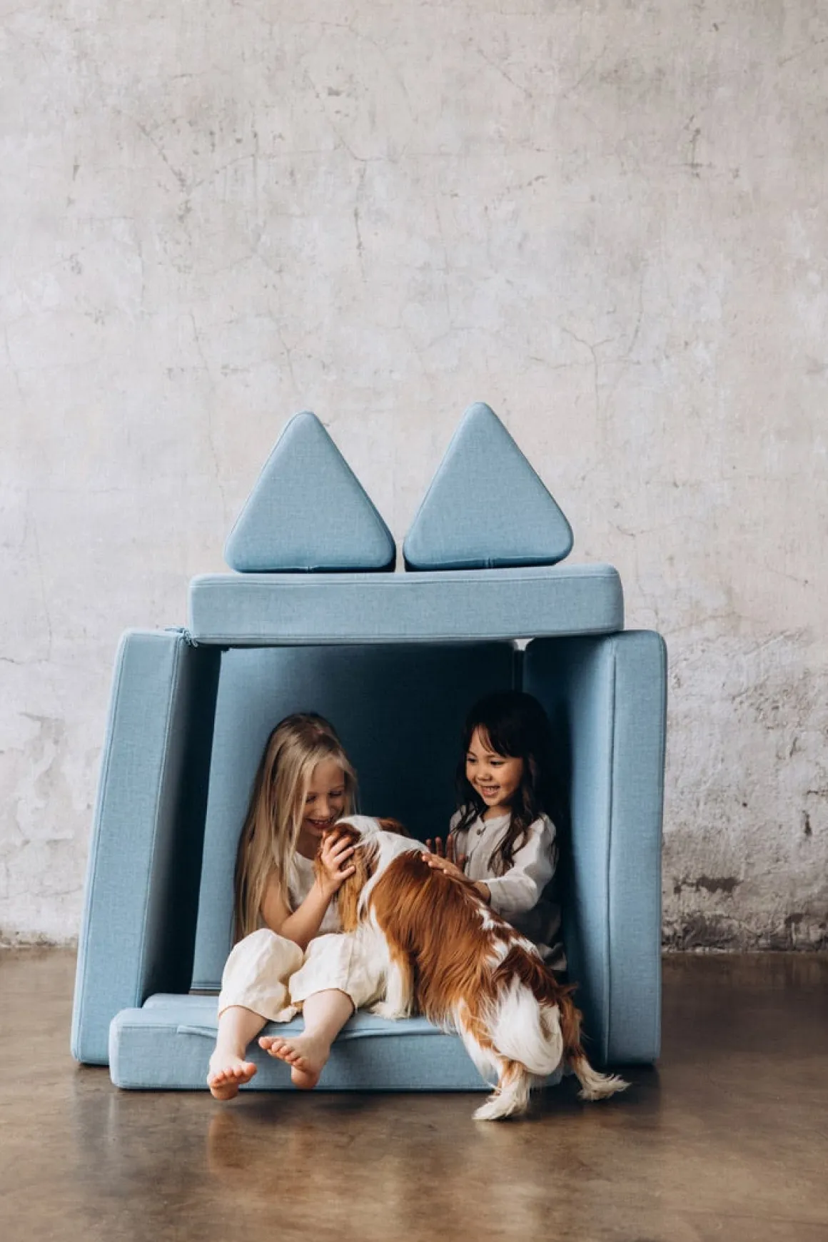 Shappy Play Bygbar Sofa 160x80 cm, Sky Blue