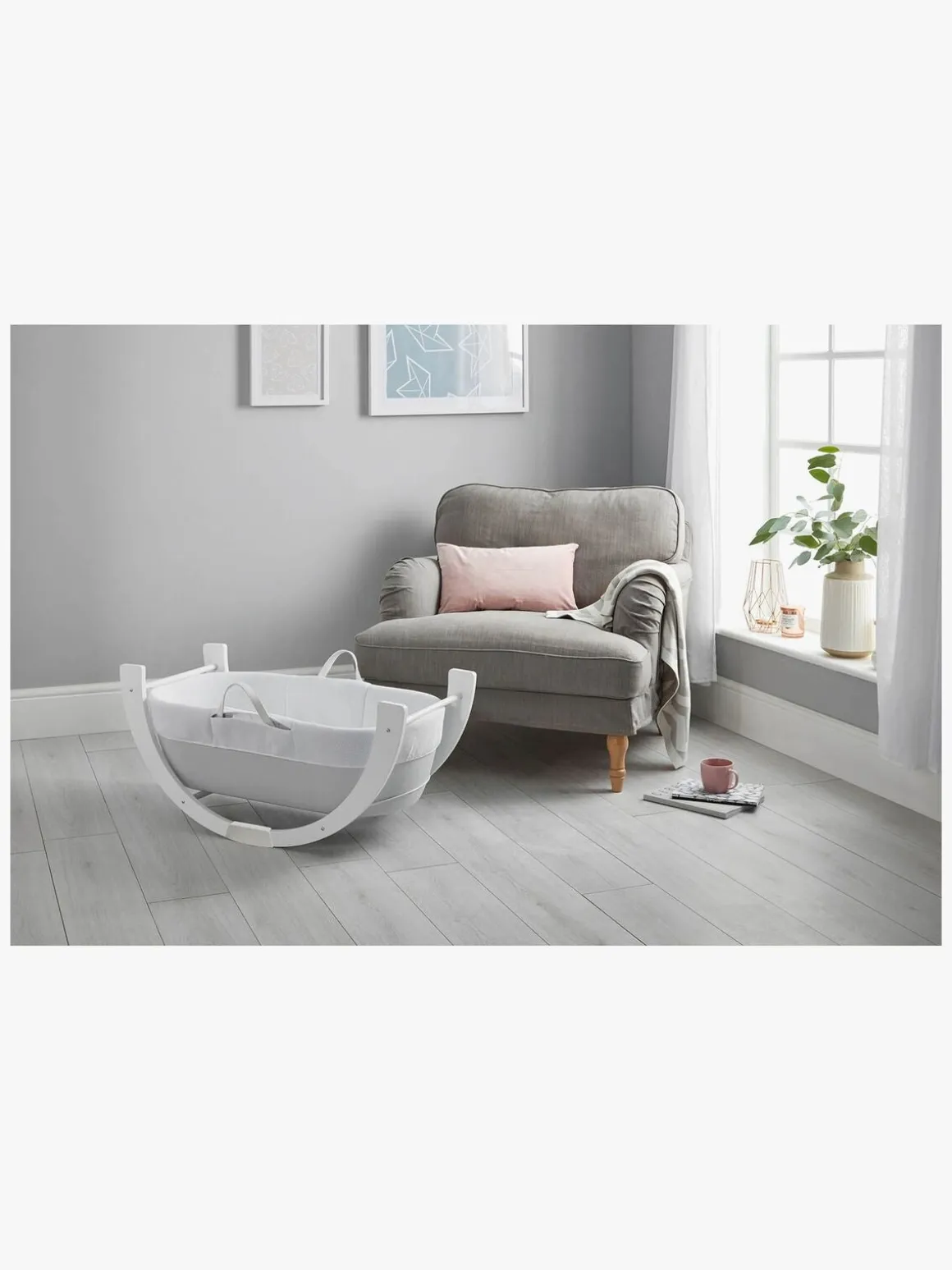 Shnuggle Dreami Moseskurv Sleep System, Grå