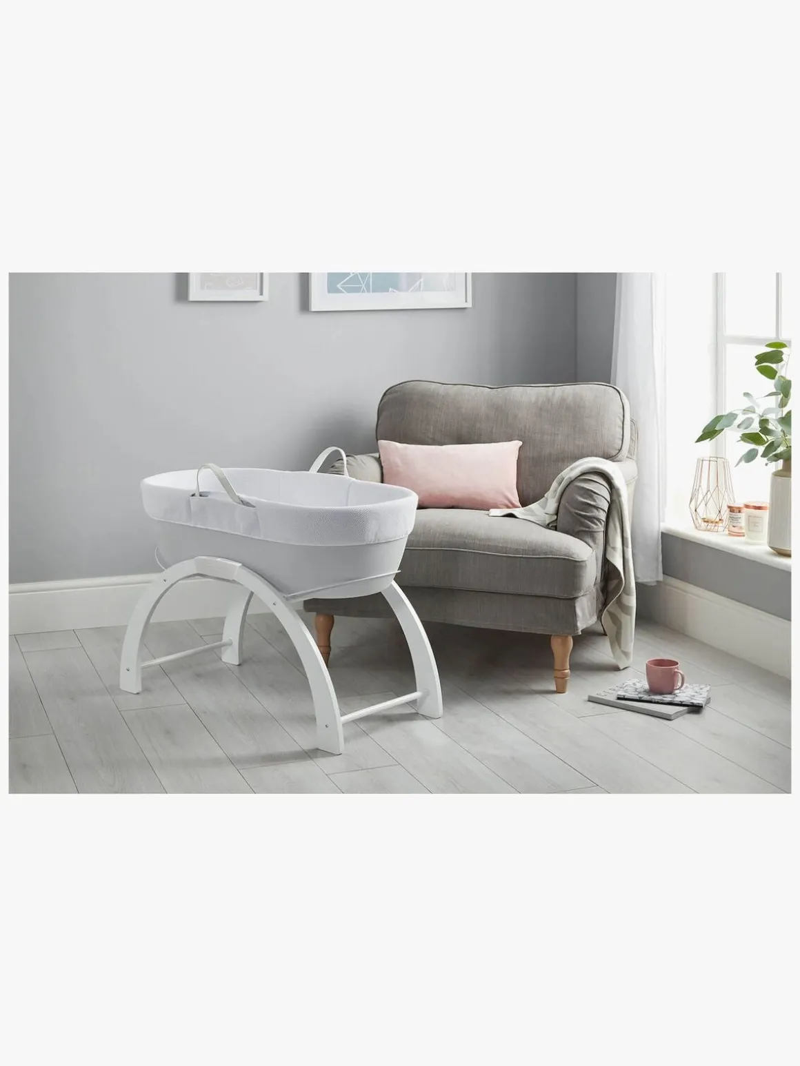Shnuggle Dreami Moseskurv Sleep System, Grå