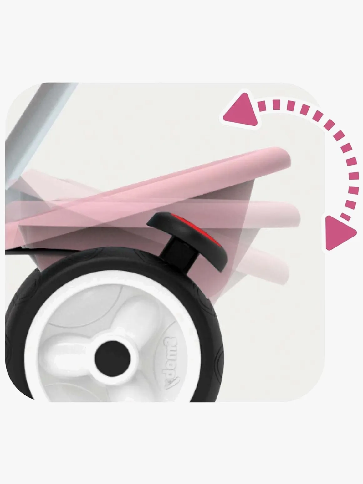 Smoby Trehjulet Cykel Baby Balade Plus, Lyserød