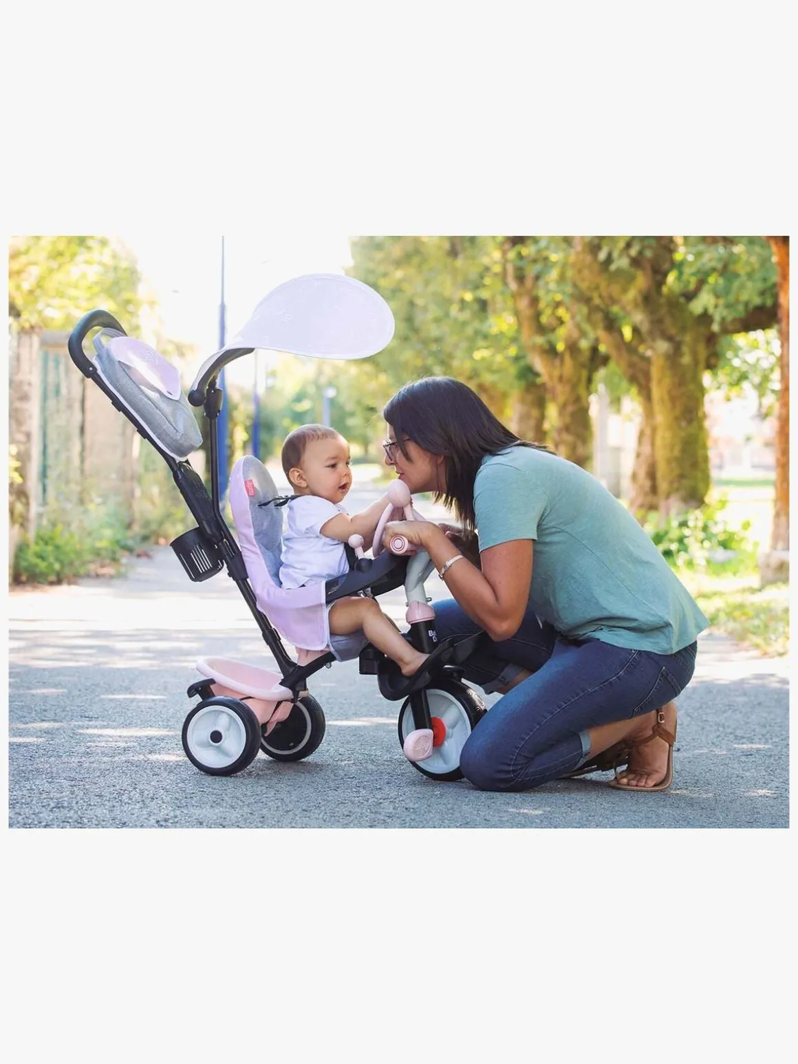 Smoby Trehjulet Cykel Baby Driver Plus, Pink