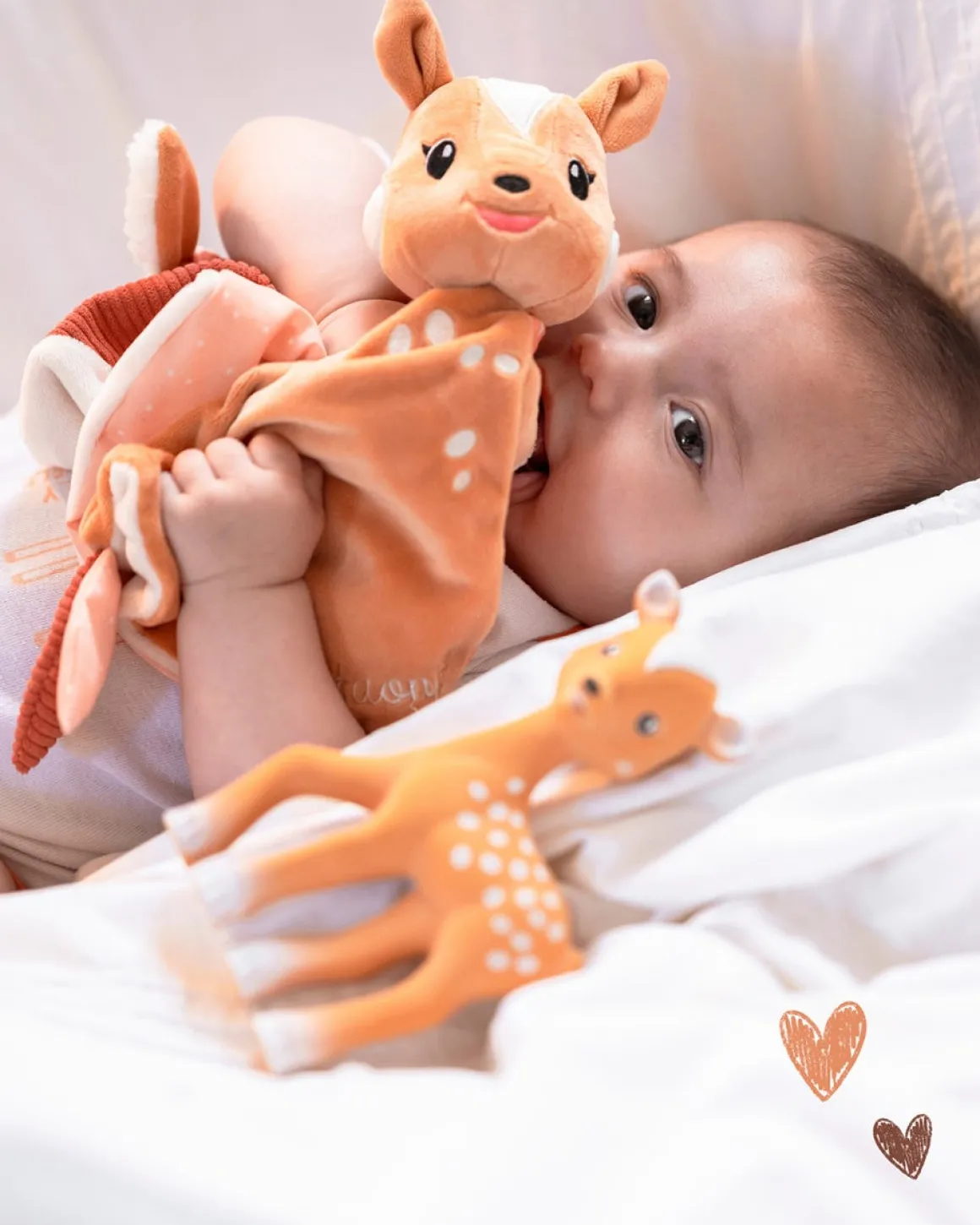 Sophie the Giraffe Dådyr Gavesæt Nusseklud, Brun