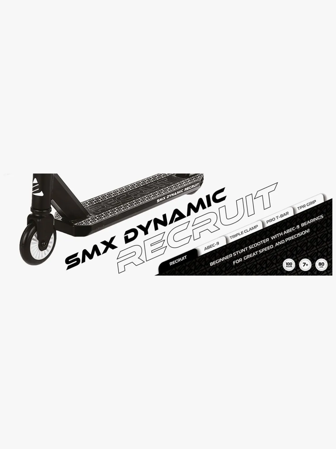 SportMe SMX Dynamic Stunt Recruit Løbehjul, Hvid
