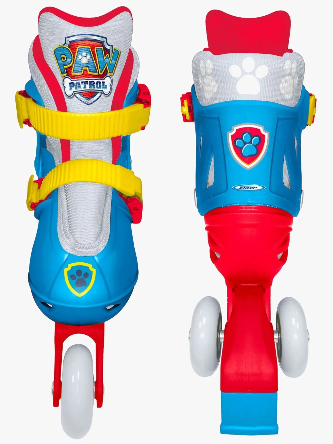 Stamp Paw Patrol Justerbar 2-i-1 Inliners Størrelse 27-30, Blå/Rød