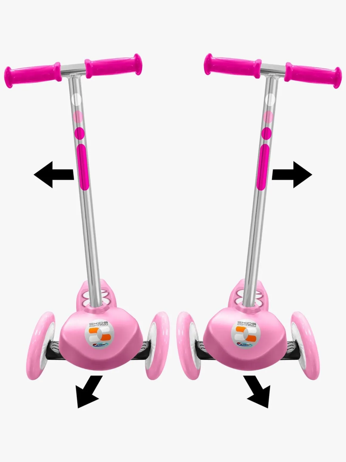 Stamp Skids Control Styring Trehjulet Løbehjul, Pink