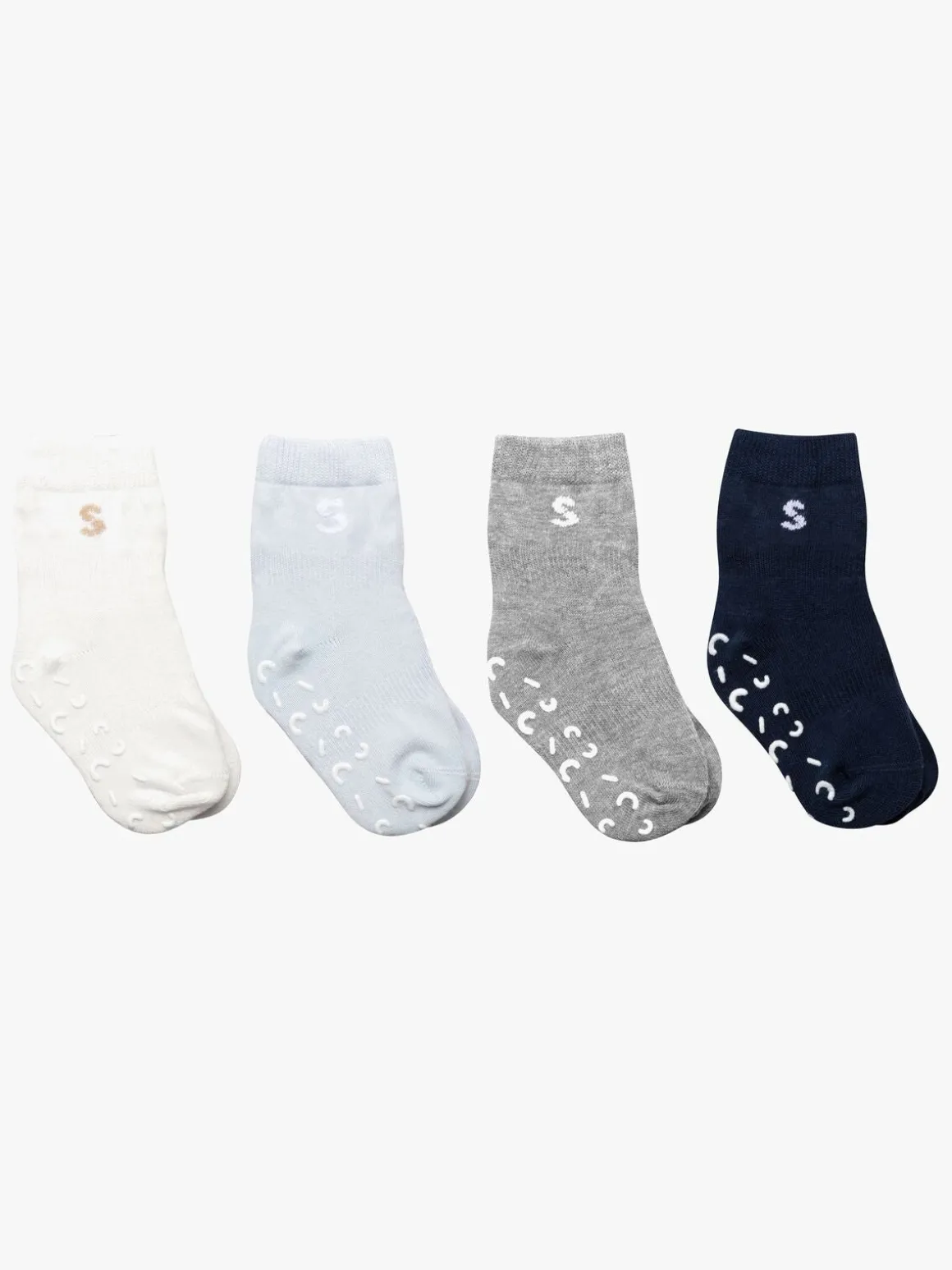 STUCKIES Strømper Anti-slip 4-pak, Wavy