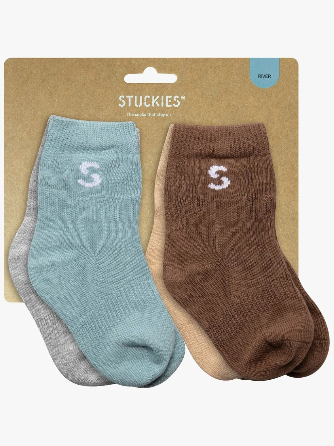 STUCKIES Strømper Baby 4-pak, River