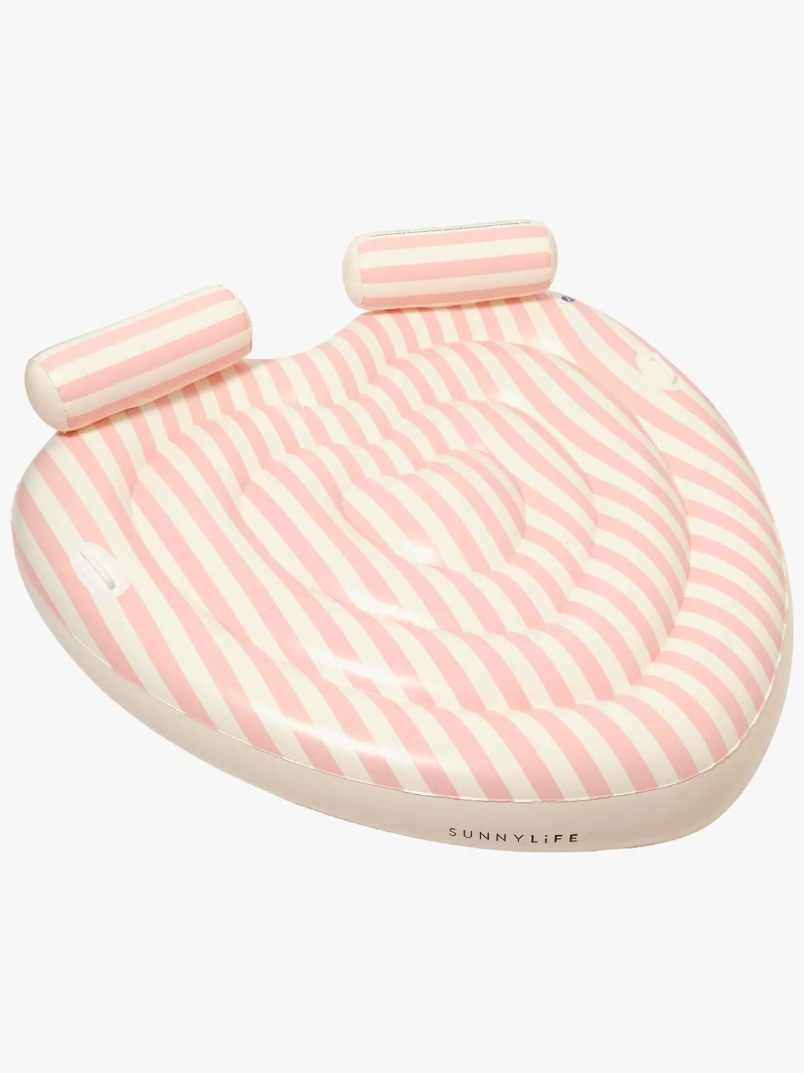 SUNNYLiFE Oppusteligt Dobbelthjerte, Stole My Heart Pink Stripe