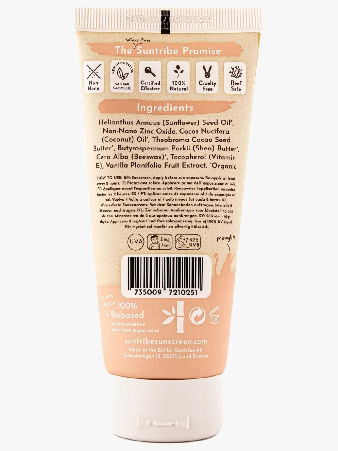 Suntribe Baby & Kids Natural Mineral Solcreme SPF 30 100 ml