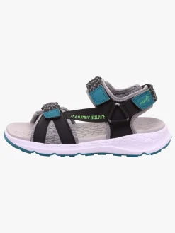 Superfit Criss Cross Sandal, Black/Green