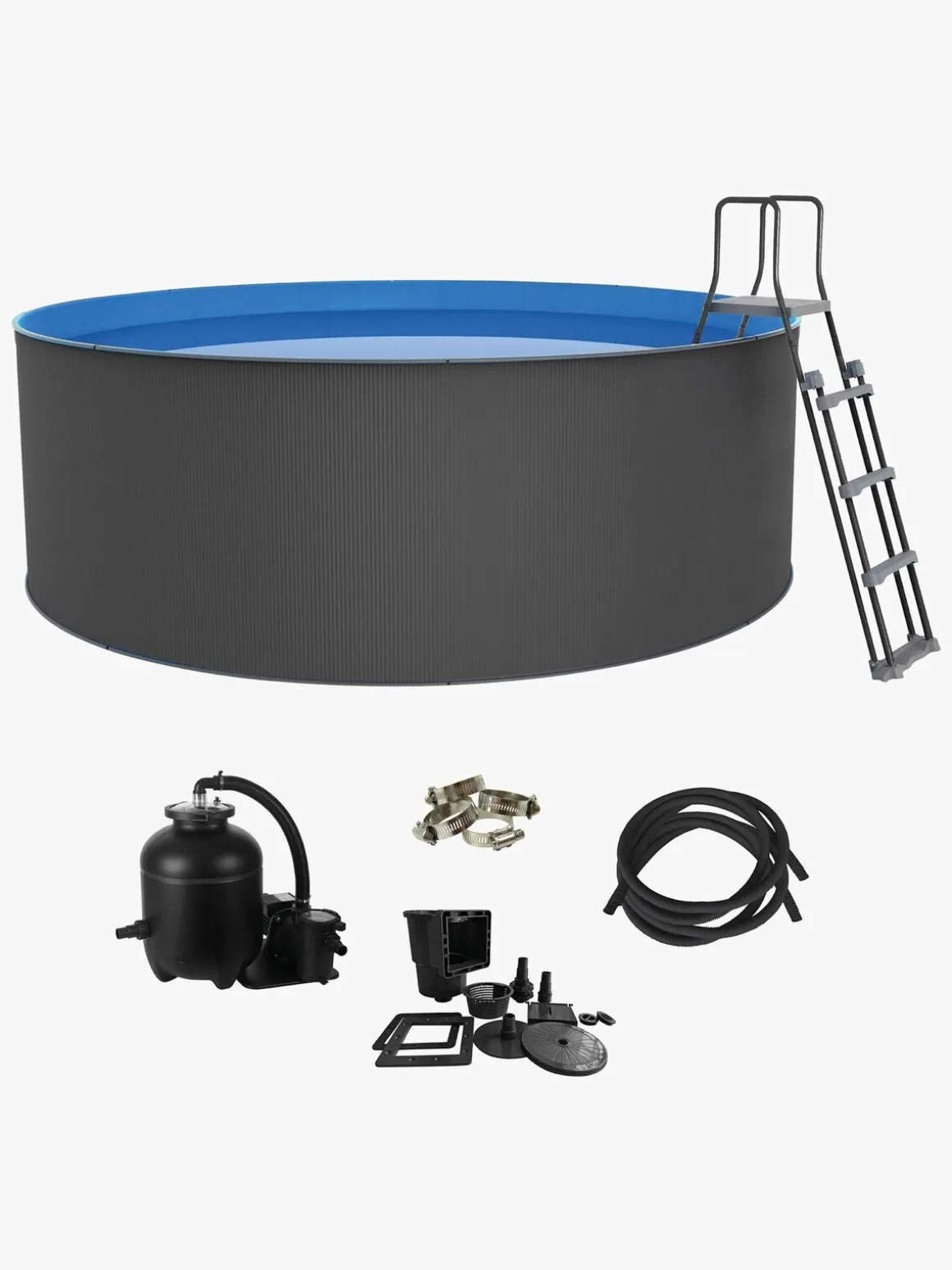 Swim & Fun Santorini XL Pool 460x120 cm, Grå