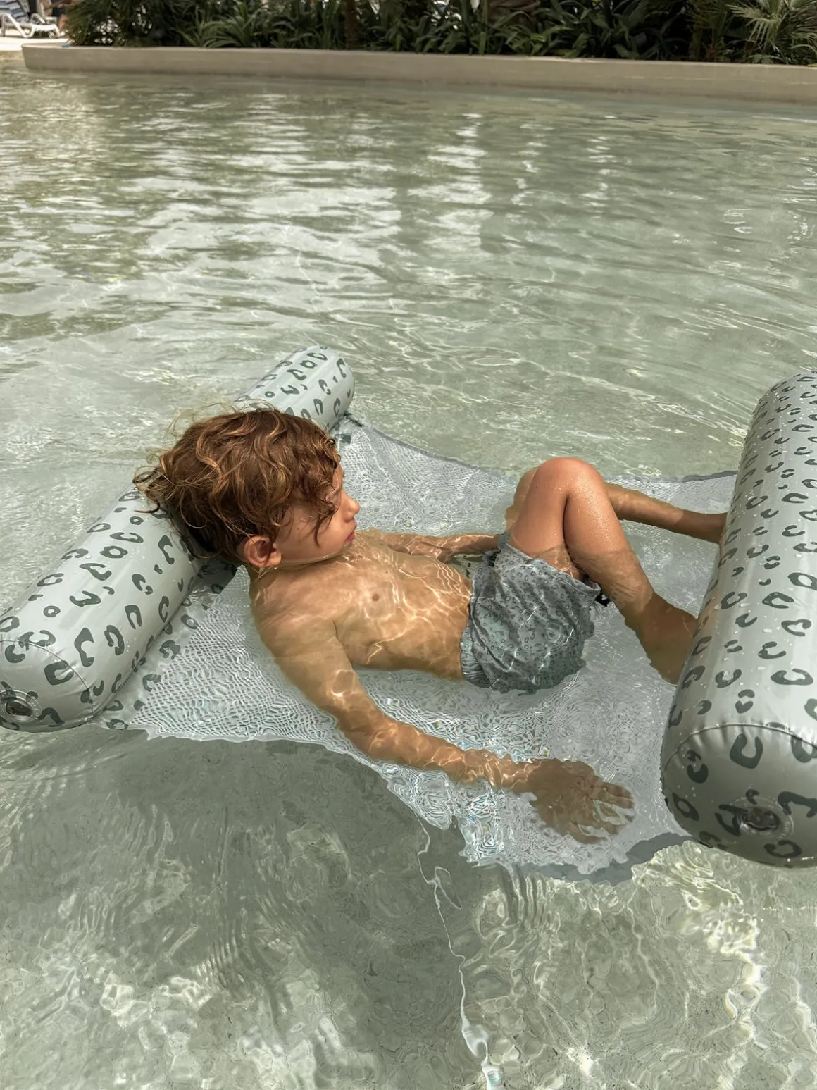 Swim Essentials Flydende Hængekøje 116 cm, Green Leopard