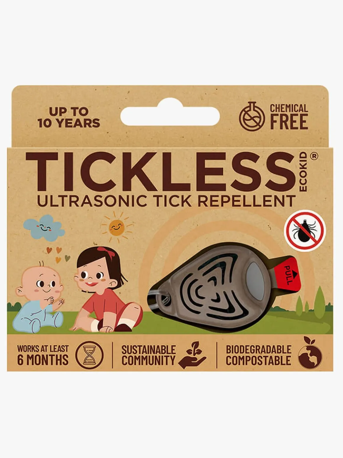 Tickless Ultrasonic Tick Repellent ECOKID, Brown