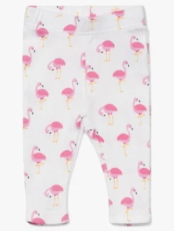 Tiny Treasure Lexi Leggings 2-pak, White/Flamingo