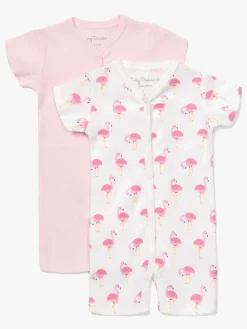 Tiny Treasure Summer Heldragt 2-pak, White/Flamingo