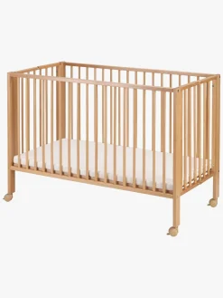 tiSsi Sammeklappelig Tremmeseng med Madras, Beige