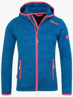 Trollkids Jondalen Fleecetrøje, Medium Blue/Coral