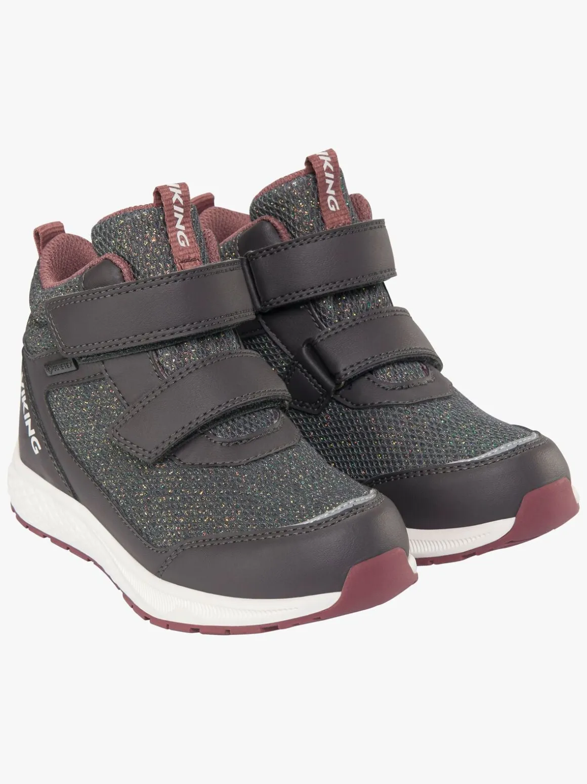 Viking Bouncy Glitter Mid 2V GTX Sneakers, Charcoal