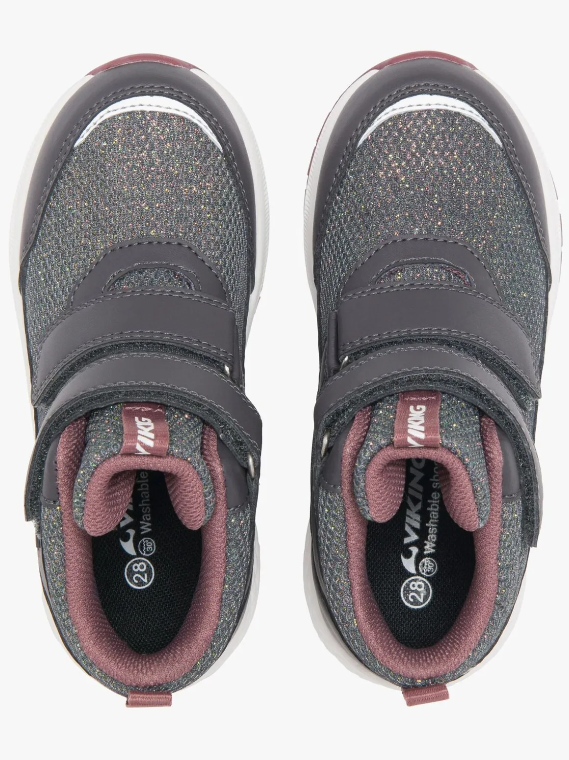 Viking Bouncy Glitter Mid 2V GTX Sneakers, Charcoal