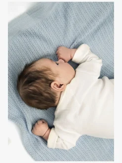 Vinter & Bloom Soft Grid Hæklet Babytæppe, Bright White