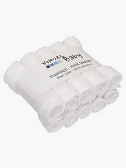 Virgel Vaskeklud Bambus 10-Pak, Hvid