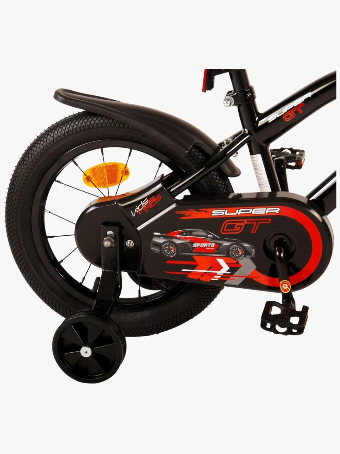 Volare Super Cykel 14 Tommer, Rød/Sort