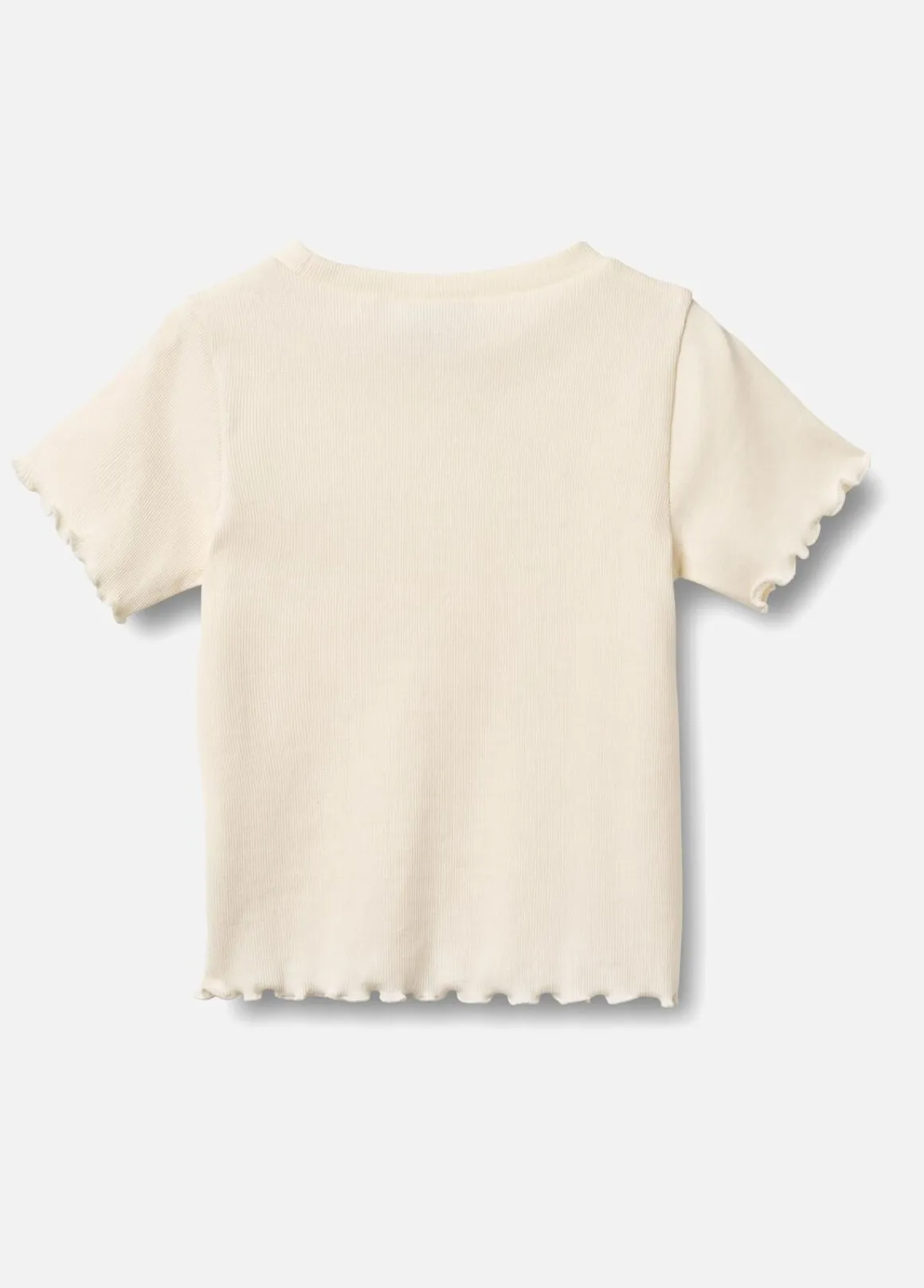 Wheat Alicia Ribstrikket T-shirt, Ivory