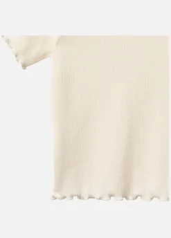 Wheat Alicia Ribstrikket T-shirt, Ivory