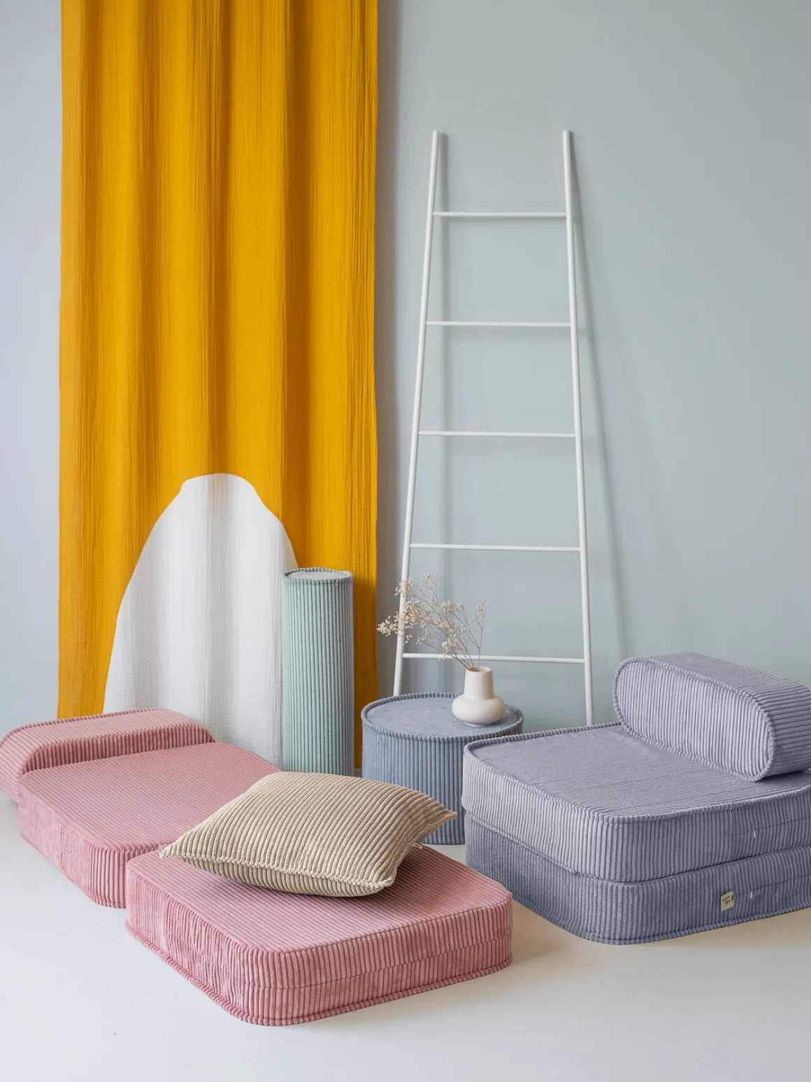 Wigiwama Flip Foldbar Stol 150x60 cm, Pink Mousse