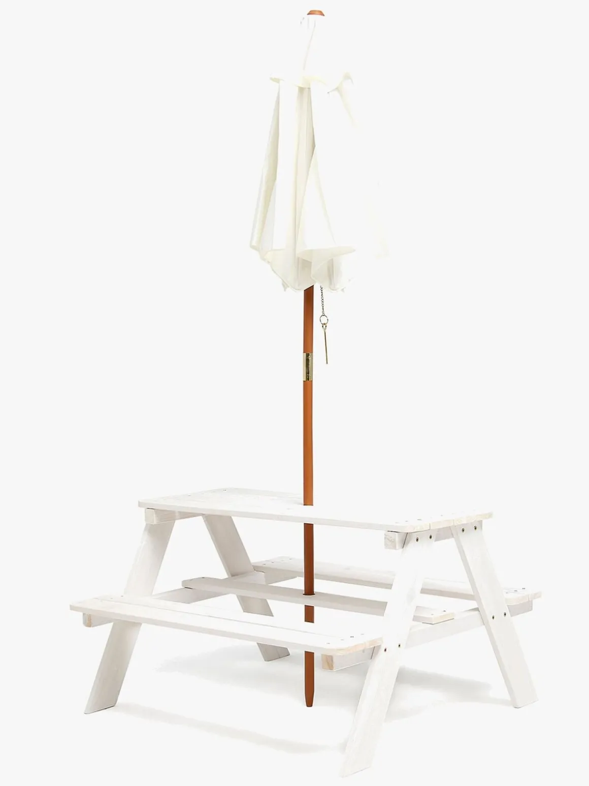 Woodlii Picnicbord m. Parasol, Hvid