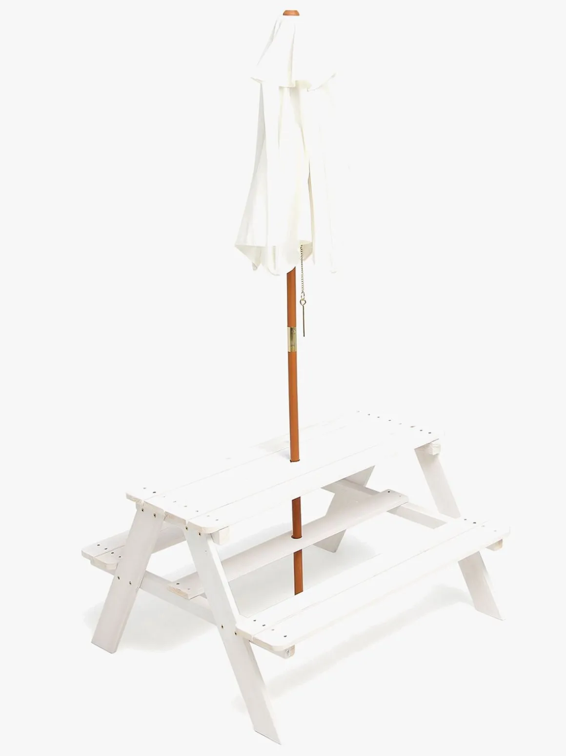 Woodlii Picnicbord m. Parasol, Hvid