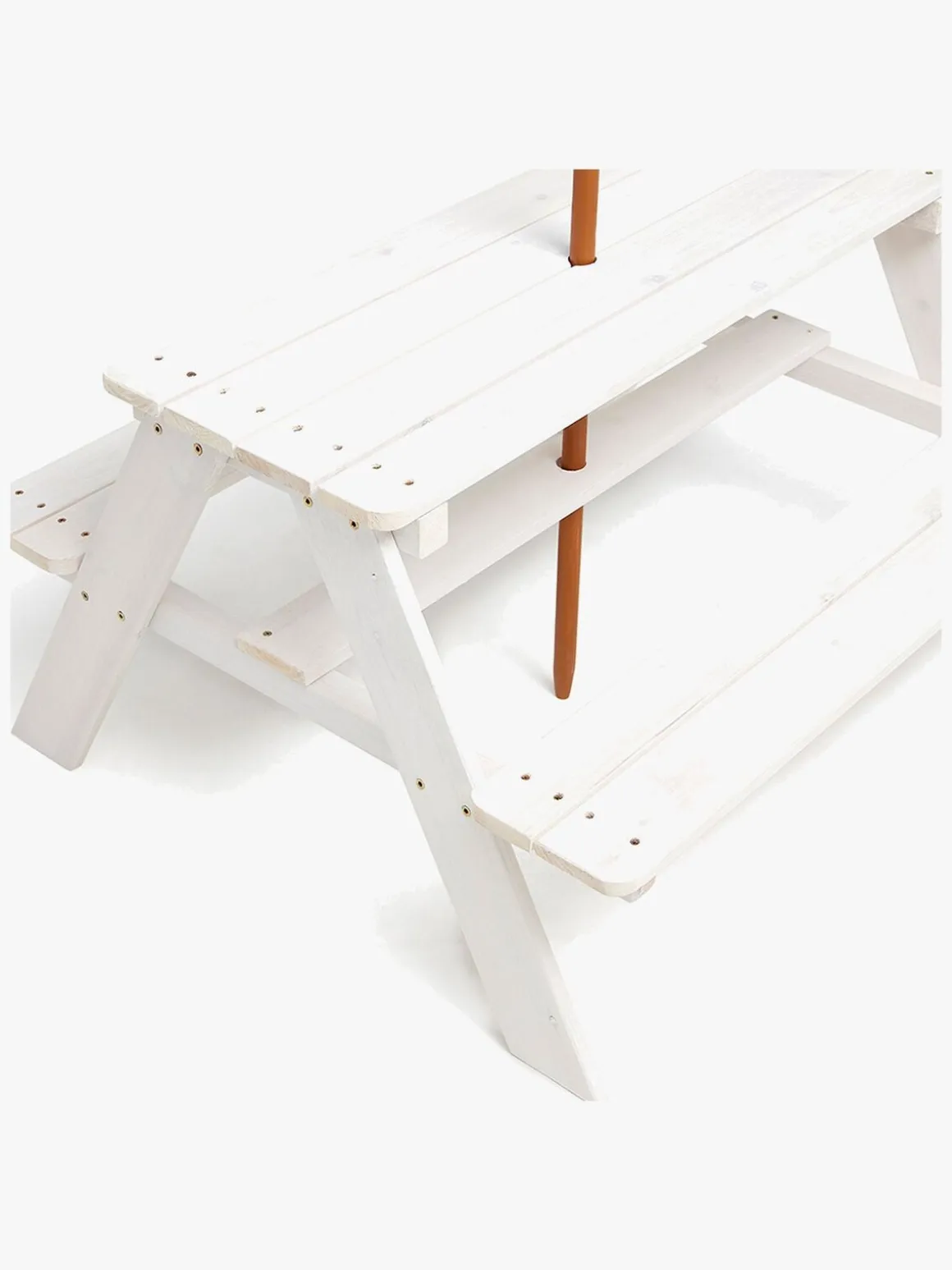 Woodlii Picnicbord m. Parasol, Hvid